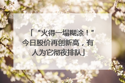 “火得一塌糊涂！”今日股价再创新高，有人为它彻夜排队