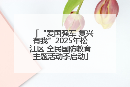 “爱国强军 复兴有我”2025年松江区 全民国防教育主题活动季启动
