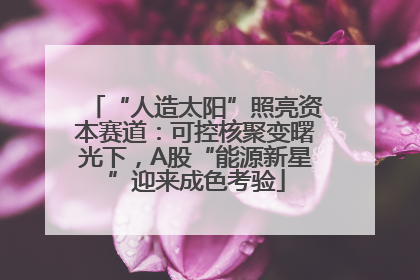 “人造太阳”照亮资本赛道：可控核聚变曙光下，A股“能源新星”迎来成色考验