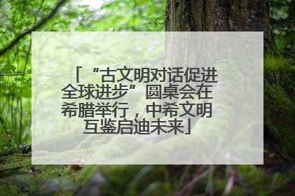 “古文明对话促进全球进步”圆桌会在希腊举行，中希文明互鉴启迪未来