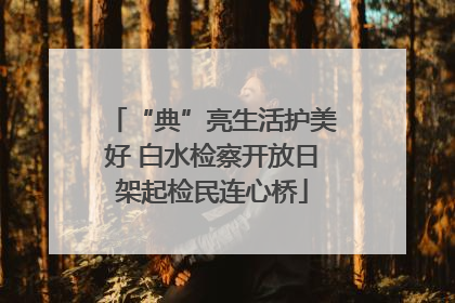 “典”亮生活护美好 白水检察开放日架起检民连心桥