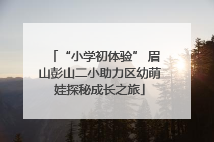 “小学初体验” 眉山彭山二小助力区幼萌娃探秘成长之旅