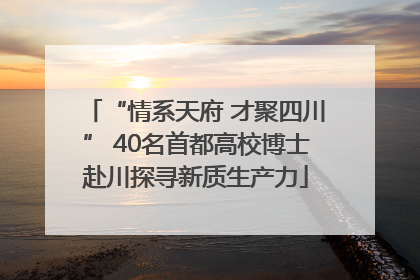 “情系天府 才聚四川” 40名首都高校博士赴川探寻新质生产力