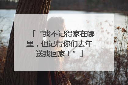 “我不记得家在哪里，但记得你们去年送我回家！”