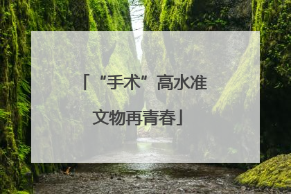 “手术”高水准 文物再青春