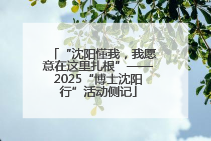 “沈阳懂我，我愿意在这里扎根”——2025“博士沈阳行”活动侧记