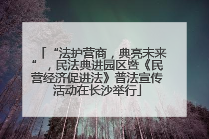 “法护营商，典亮未来”，民法典进园区暨《民营经济促进法》普法宣传活动在长沙举行