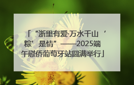 “浙里有爱·万水千山‘粽’是情”——2025端午慰侨葡萄牙站圆满举行
