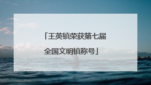 王英镇荣获第七届全国文明镇称号