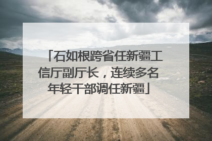 石如根跨省任新疆工信厅副厅长，连续多名年轻干部调任新疆