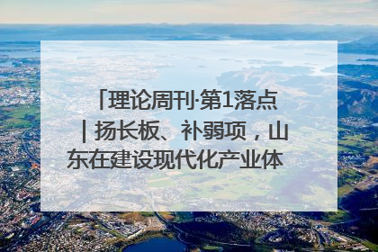 理论周刊·第1落点｜扬长板、补弱项，山东在建设现代化产业体系上“大有可为”
