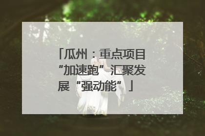 瓜州：重点项目“加速跑”汇聚发展“强动能”