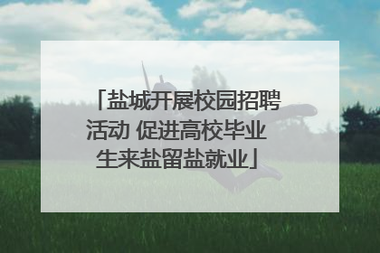 盐城开展校园招聘活动 促进高校毕业生来盐留盐就业
