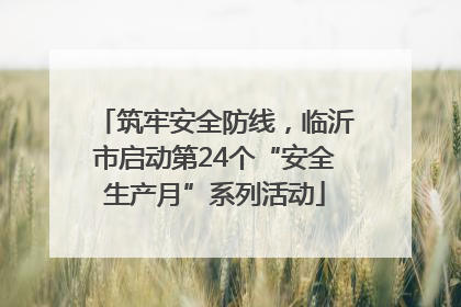 筑牢安全防线，临沂市启动第24个“安全生产月”系列活动