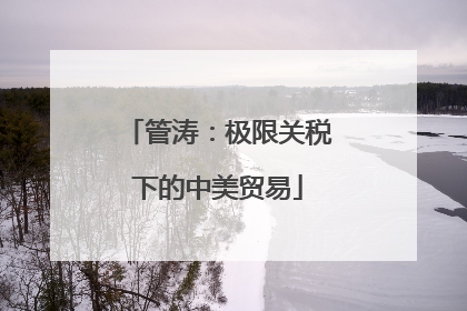 管涛：极限关税下的中美贸易