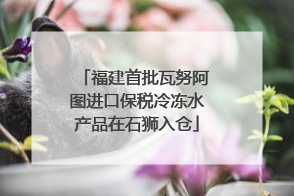 福建首批瓦努阿图进口保税冷冻水产品在石狮入仓