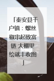 秦安县千户镇：螺丝椒串起致富链 大棚里绘就丰收图