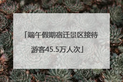 端午假期宿迁景区接待游客45.5万人次