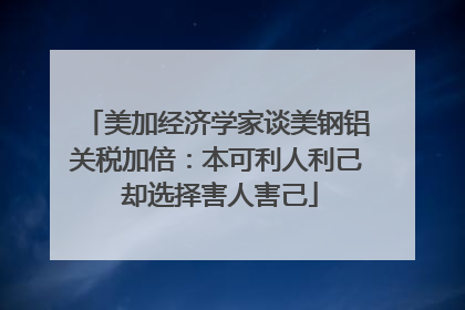 美加经济学家谈美钢铝关税加倍：本可利人利己 却选择害人害己