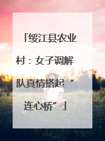 绥江县农业村：女子调解队真情搭起“连心桥”
