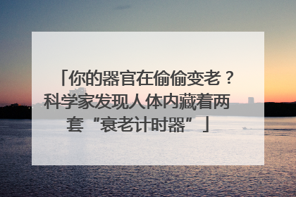 你的器官在偷偷变老？科学家发现人体内藏着两套“衰老计时器”