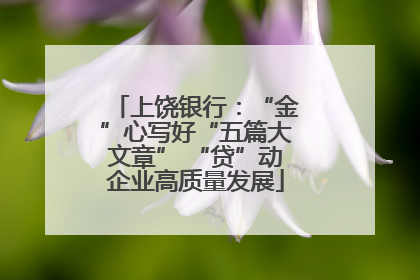上饶银行：“金”心写好“五篇大文章” “贷”动企业高质量发展
