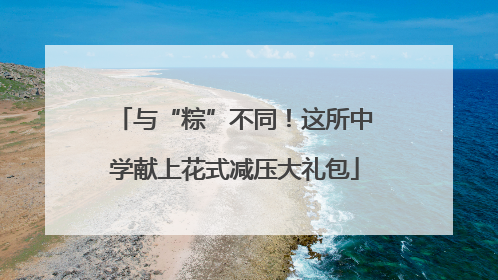 与“粽”不同！这所中学献上花式减压大礼包