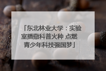东北林业大学：实验室播撒科普火种 点燃青少年科技强国梦