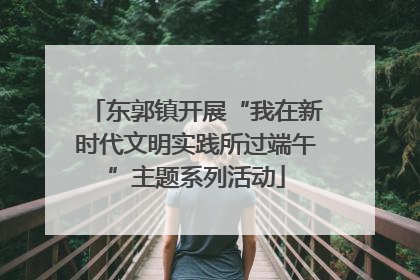 东郭镇开展“我在新时代文明实践所过端午”主题系列活动