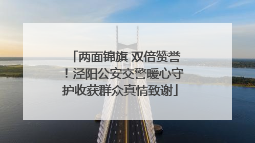两面锦旗 双倍赞誉！泾阳公安交警暖心守护收获群众真情致谢