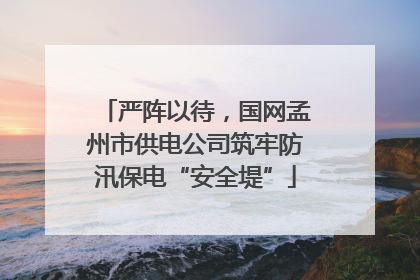 严阵以待，国网孟州市供电公司筑牢防汛保电“安全堤”