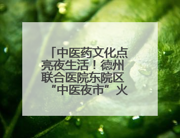 中医药文化点亮夜生活！德州联合医院东院区“中医夜市”火爆开市