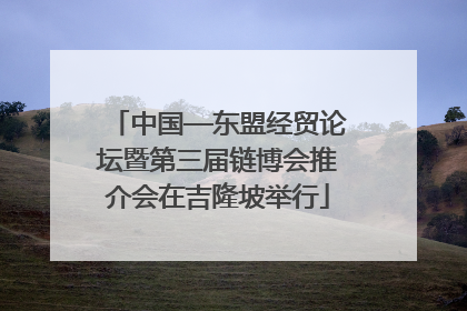 中国—东盟经贸论坛暨第三届链博会推介会在吉隆坡举行