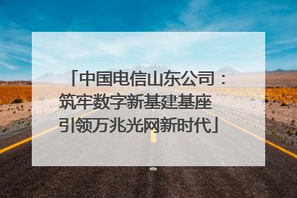中国电信山东公司：筑牢数字新基建基座 引领万兆光网新时代