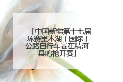 中国新疆第十七届环赛里木湖（国际）公路自行车赛在精河县鸣枪开赛