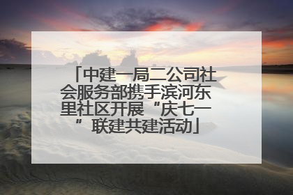 中建一局二公司社会服务部携手滨河东里社区开展“庆七一”联建共建活动