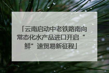 云南启动中老铁路南向常态化水产品进口开启“鲜”速贸易新征程