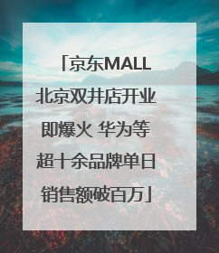 京东MALL北京双井店开业即爆火 华为等超十余品牌单日销售额破百万