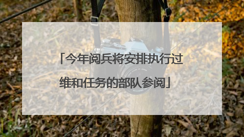 今年阅兵将安排执行过维和任务的部队参阅