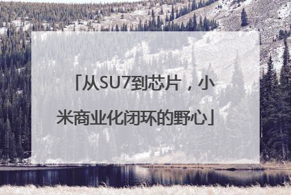 从SU7到芯片，小米商业化闭环的野心