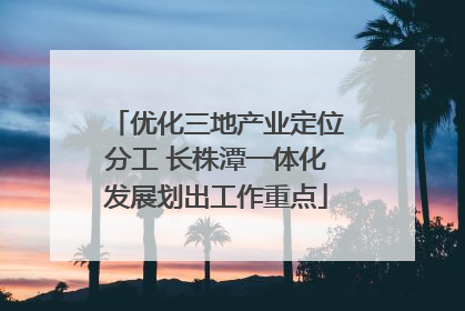优化三地产业定位分工 长株潭一体化发展划出工作重点