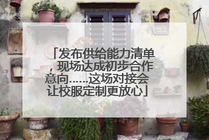 发布供给能力清单，现场达成初步合作意向……这场对接会让校服定制更放心