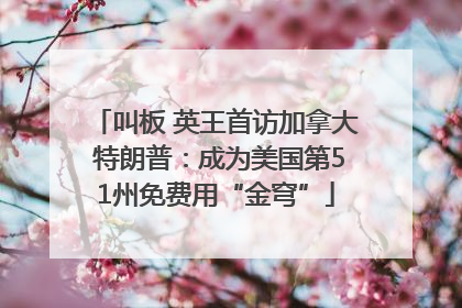 叫板 英王首访加拿大 特朗普：成为美国第51州免费用“金穹”
