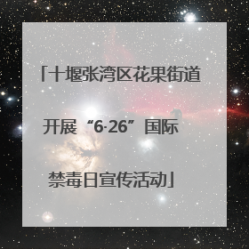 十堰张湾区花果街道开展“6·26”国际禁毒日宣传活动