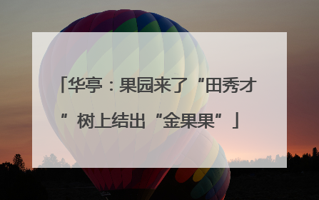 华亭：果园来了“田秀才”树上结出“金果果”