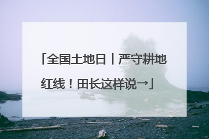 全国土地日丨严守耕地红线！田长这样说→