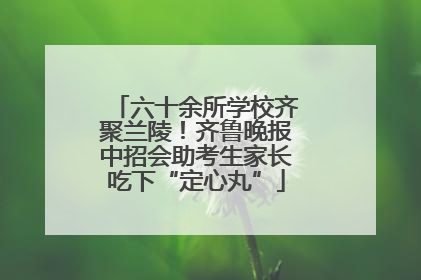 六十余所学校齐聚兰陵！齐鲁晚报中招会助考生家长吃下“定心丸”