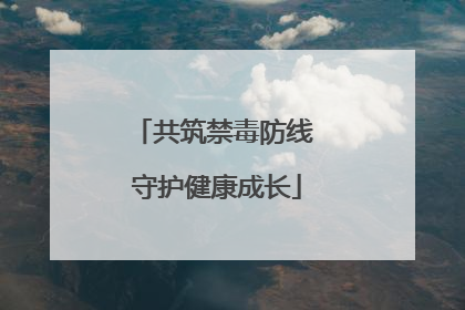 共筑禁毒防线 守护健康成长