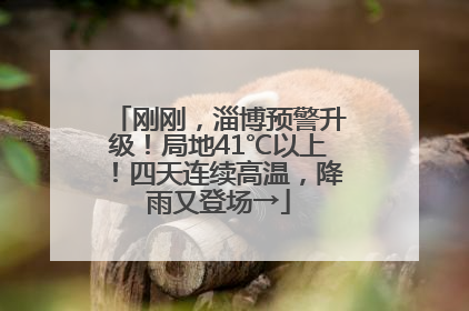 刚刚，淄博预警升级！局地41℃以上！四天连续高温，降雨又登场→