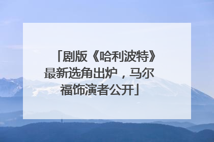 剧版《哈利波特》最新选角出炉，马尔福饰演者公开